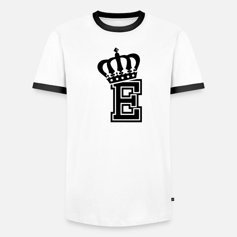 Lettre E T-shirt contrasté Homme