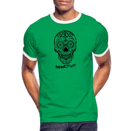 Skull & Logo black - Männer Kontrast-T-Shirt