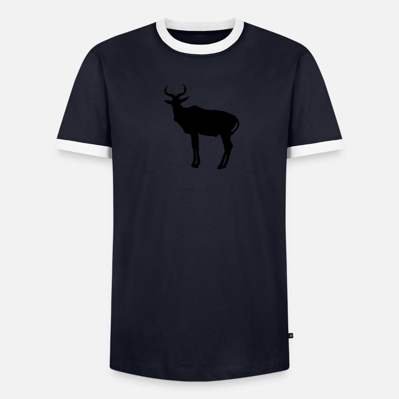Antilope Männer Kontrast-T-Shirt