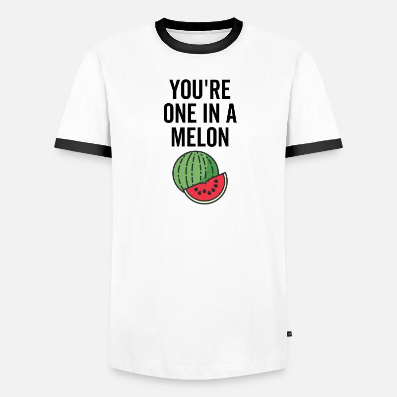 Du bist einer in einer Melone Männer Kontrast-T-Shirt
