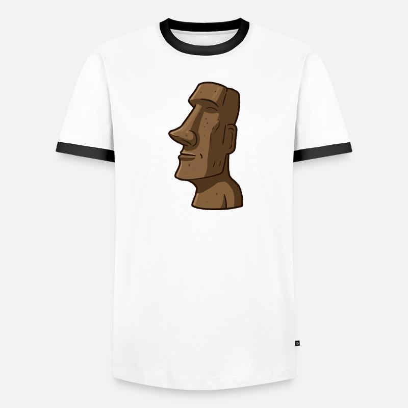 Statue de l’île de Pâques T-shirt contrasté Homme