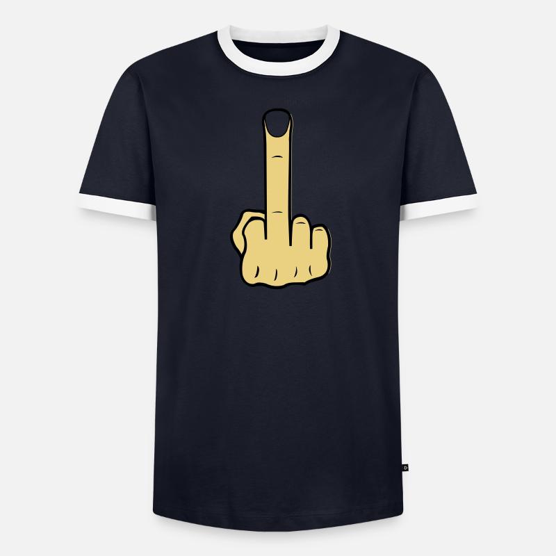 doigt du milieu long 02 T-shirt contrasté Homme