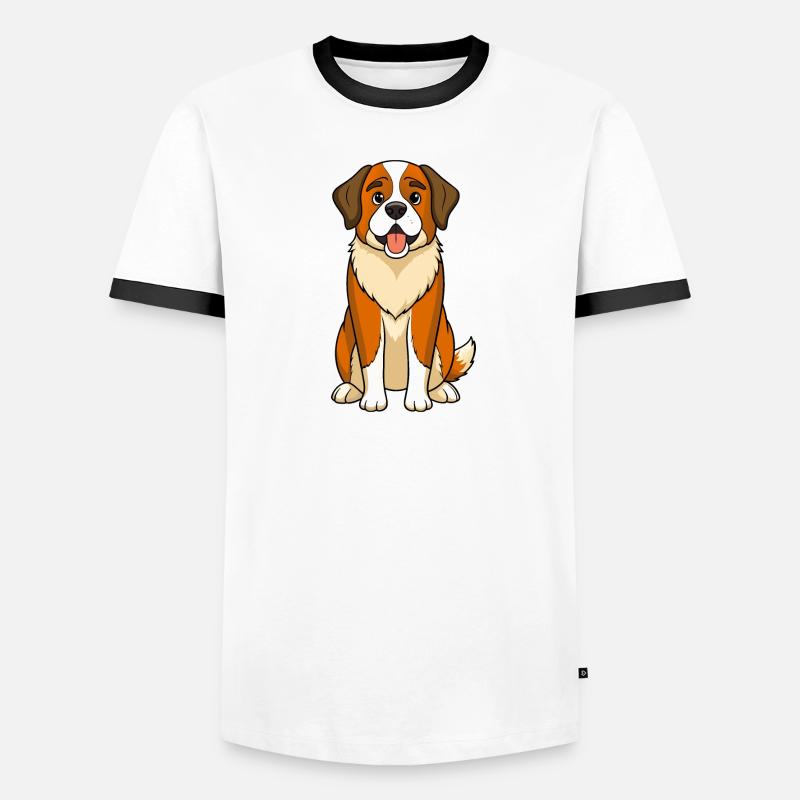 Expression douce Saint Bernard T-shirt contrasté Homme