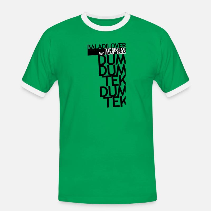 baladilover - Männer Kontrast-T-Shirt - Kelly Green/Weiß