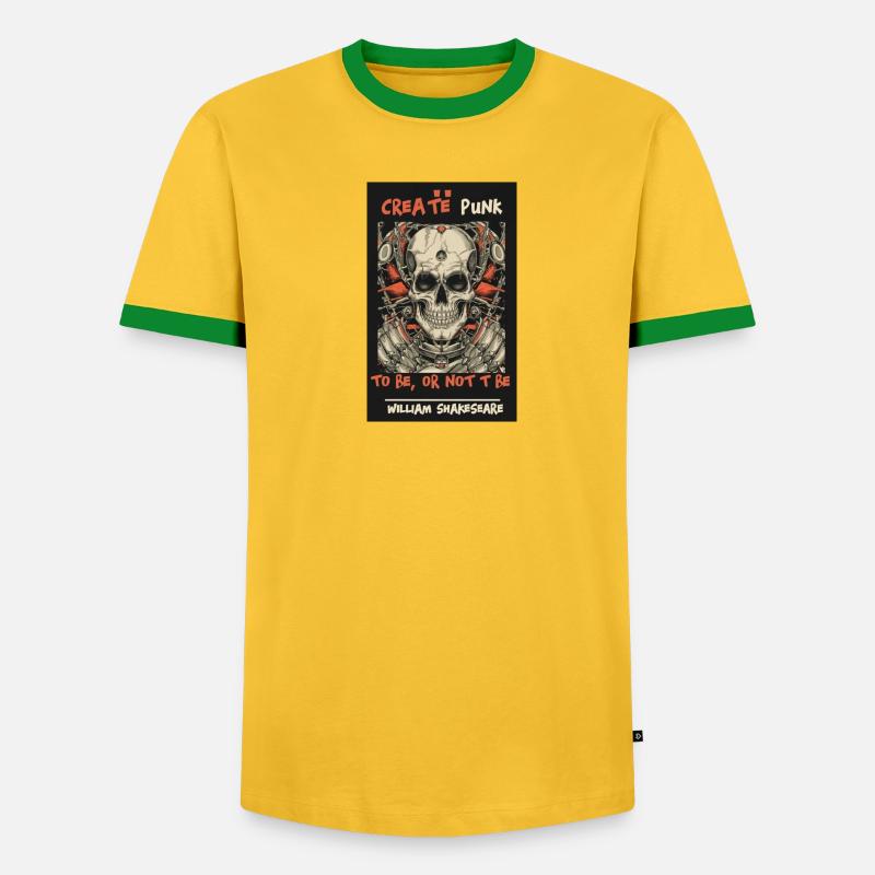 Totenkopf-Poster soll sein oder nicht - Männer Kontrast-T-Shirt - undefined