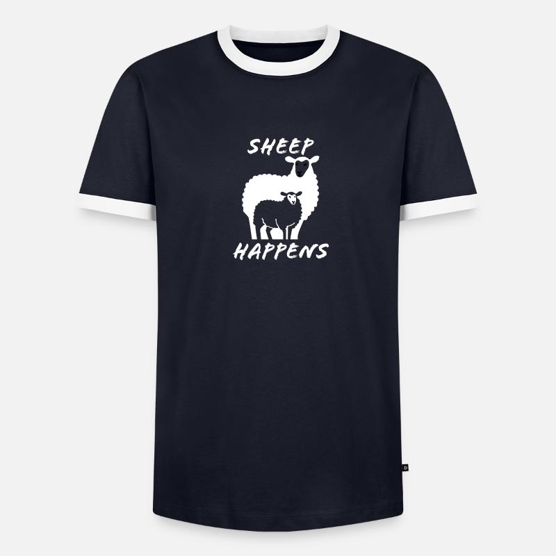 Les moutons arrivent T-shirt contrasté Homme