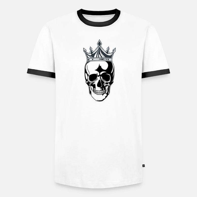 Couronne du roi du crâne T-shirt contrasté Homme