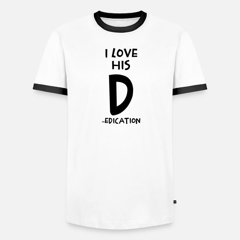 J’aime son dévouement D T-shirt contrasté Homme