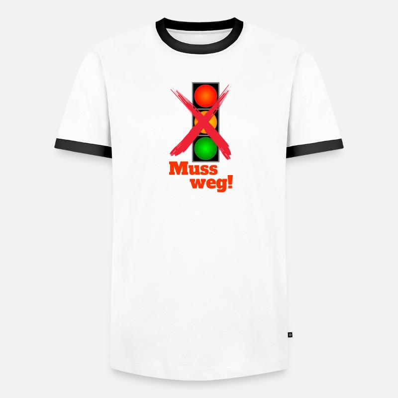 Ampel Männer Kontrast-T-Shirt