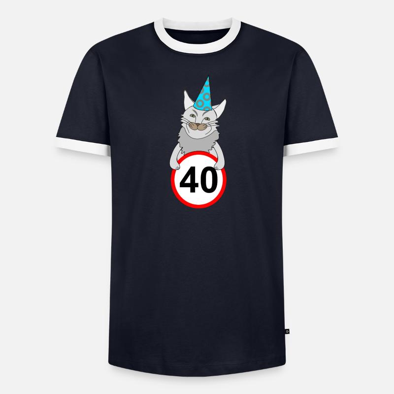 Geburtstag 40 Männer Kontrast-T-Shirt