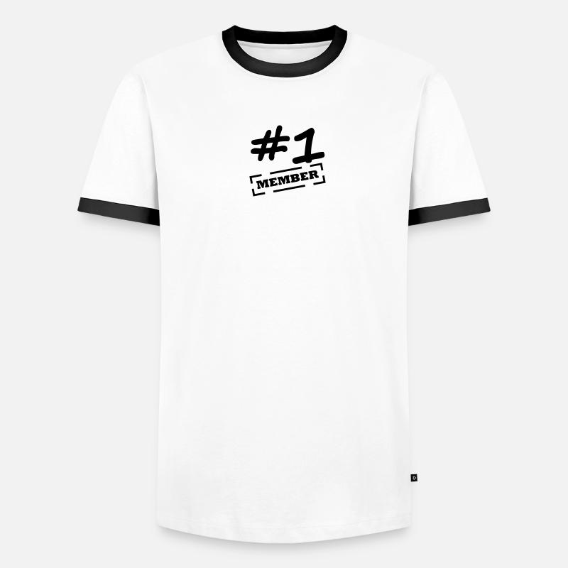 nummer 1 member Männer Kontrast-T-Shirt