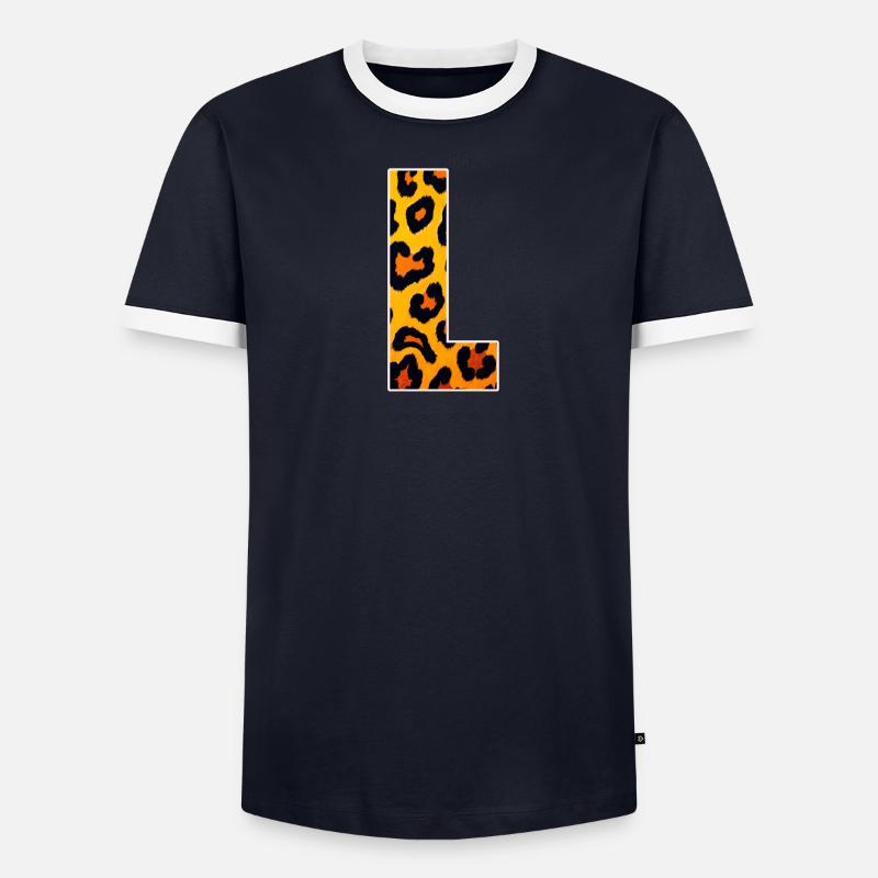 Leopard Print Eckdesign - Männer Kontrast-T-Shirt - undefined