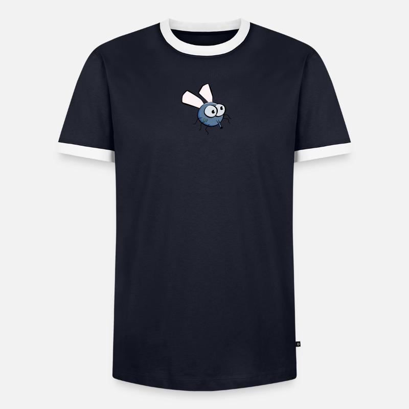 Die Fliege Männer Kontrast-T-Shirt