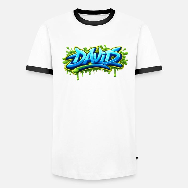 Graffiti name DAVID printable on everything  T-shirt contrasté Homme