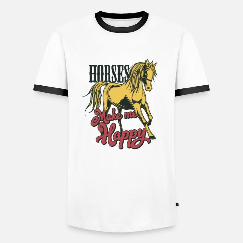 Cheval à cheval T-shirt contrasté Homme