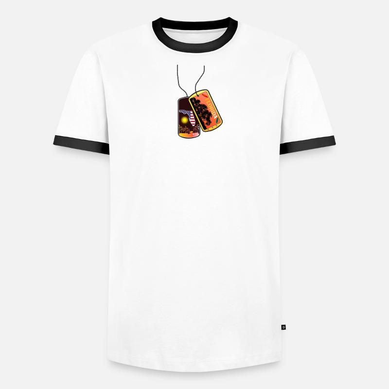 Plaque d’identité FLORIDA Beach Floride T-shirt contrasté Homme