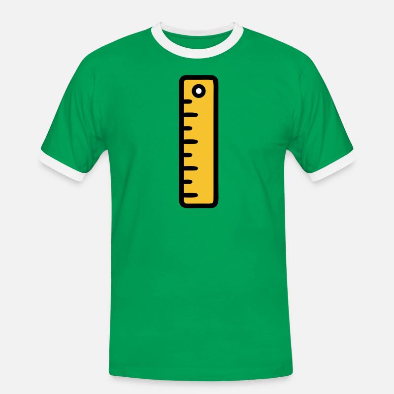 Scale Ruler Tool Office - Men's Ringer Shirt - kelly green/white