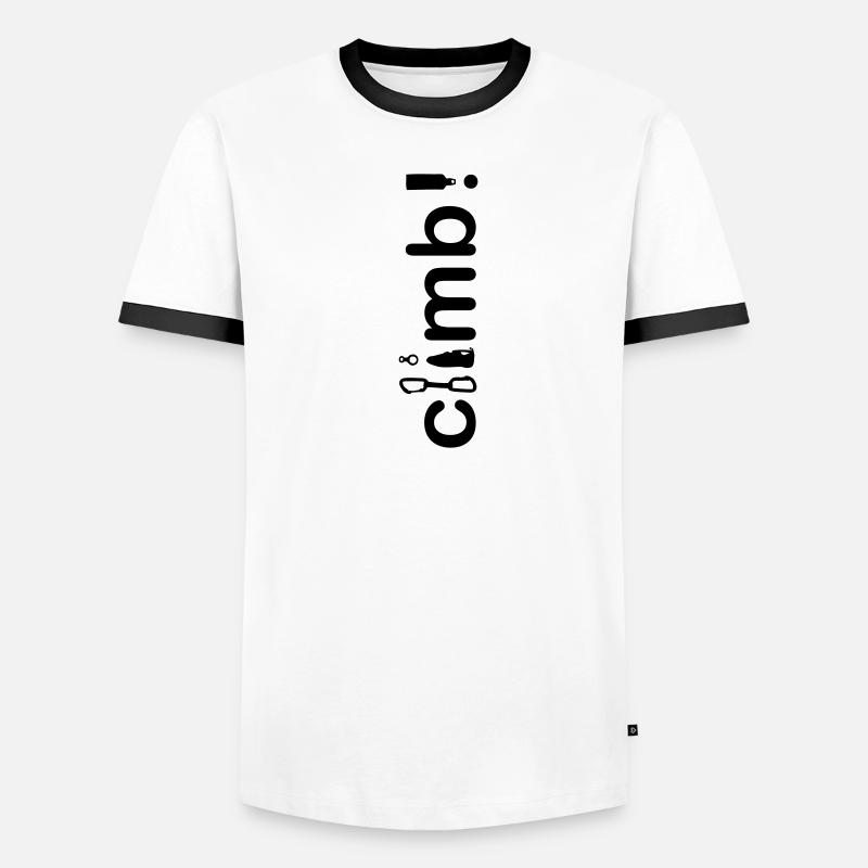 "climb" - Klettern! Männer Kontrast-T-Shirt