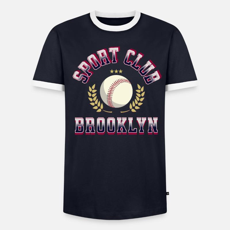 Baseball Teamgeist Emblem Männer Kontrast-T-Shirt