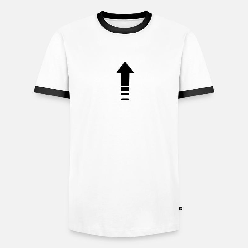 Pfeil Männer Kontrast-T-Shirt