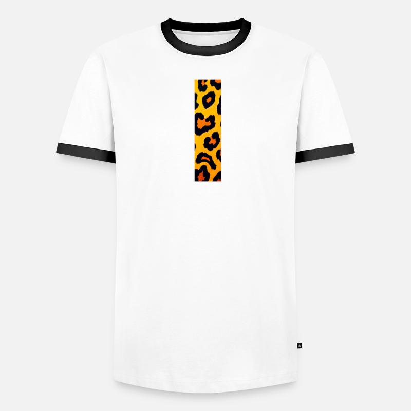Leopardenglanz Muster Männer Kontrast-T-Shirt