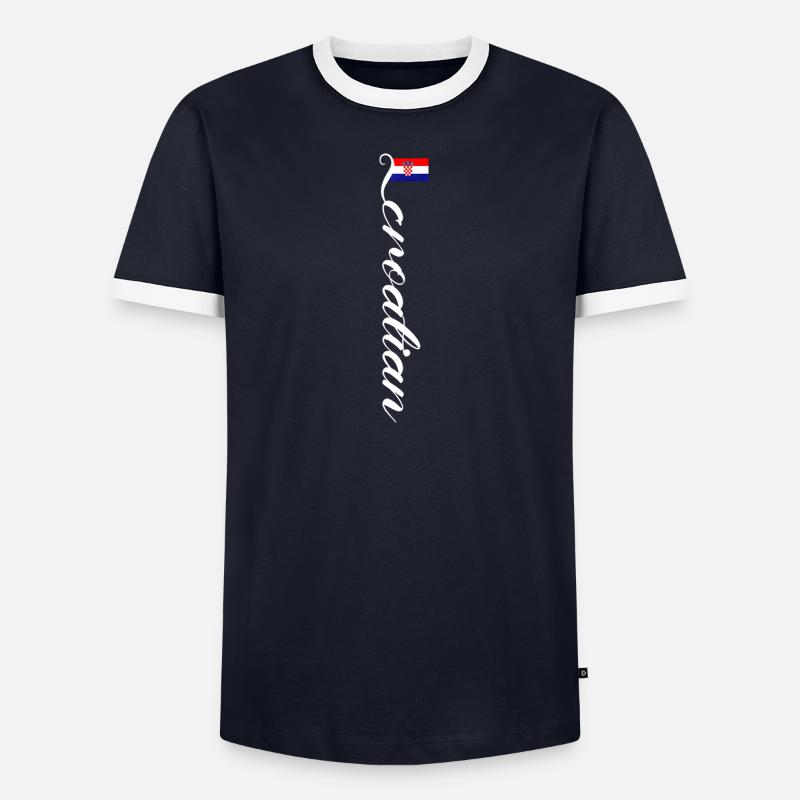 Kroatien Männer Kontrast-T-Shirt