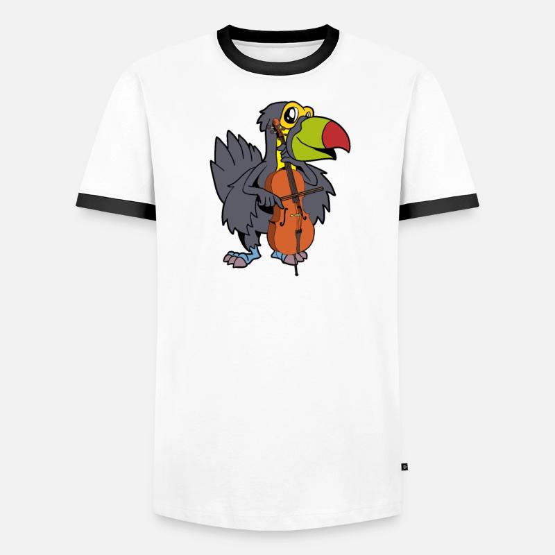 Comic Tukan joue du violoncelle T-shirt contrasté Homme