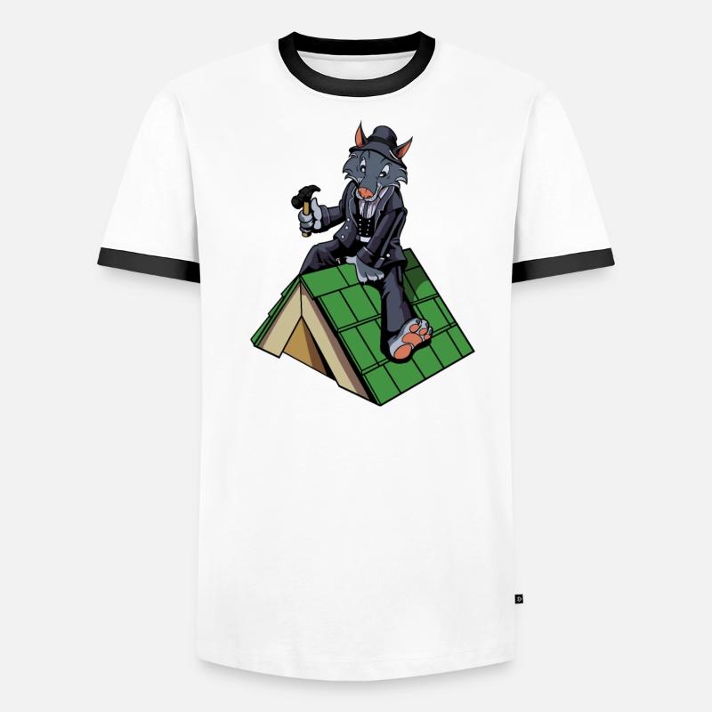 Comic Wolf en tant que couvreur T-shirt contrasté Homme
