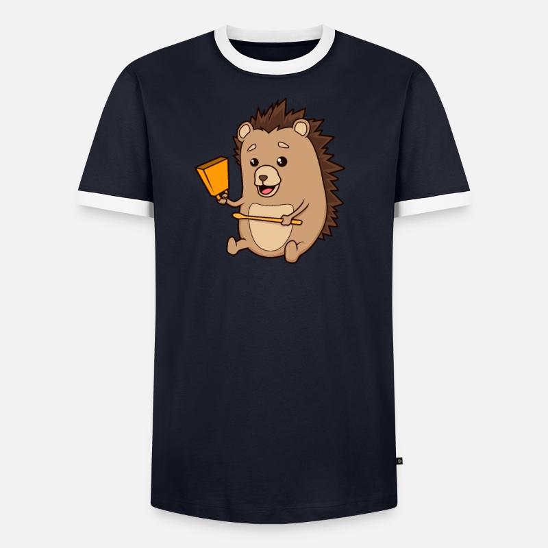 Comic Hedgehog joue aux cloches de vache T-shirt contrasté Homme
