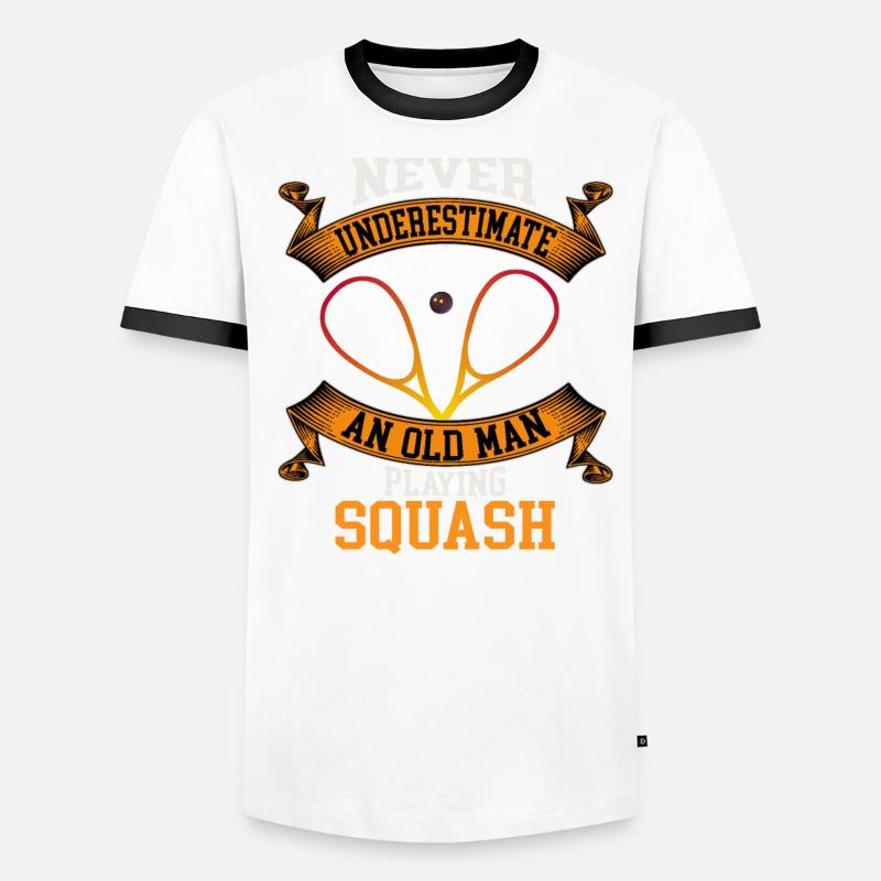 Cool Squash Dad Squash Player Father Men's Ringer Shirt