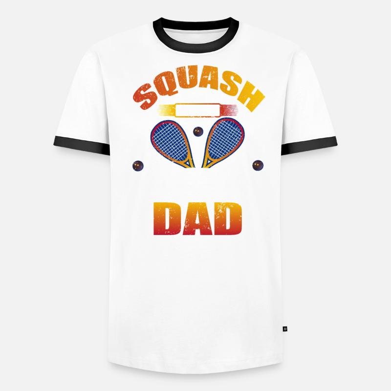 Cool Squash Dad Squash Player Father Men's Ringer Shirt