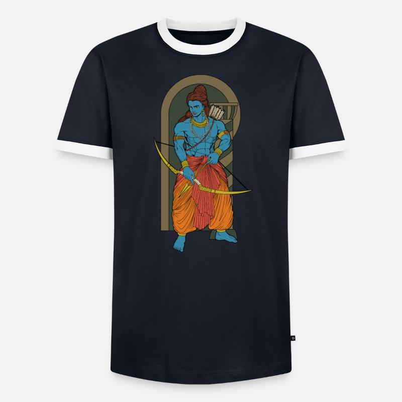 Dieu hindou - Rama T-shirt contrasté Homme