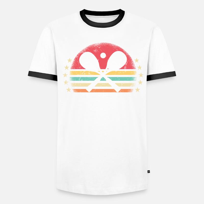 Life is Great Squash Makes It Better Retro Squash Männer Kontrast-T-Shirt