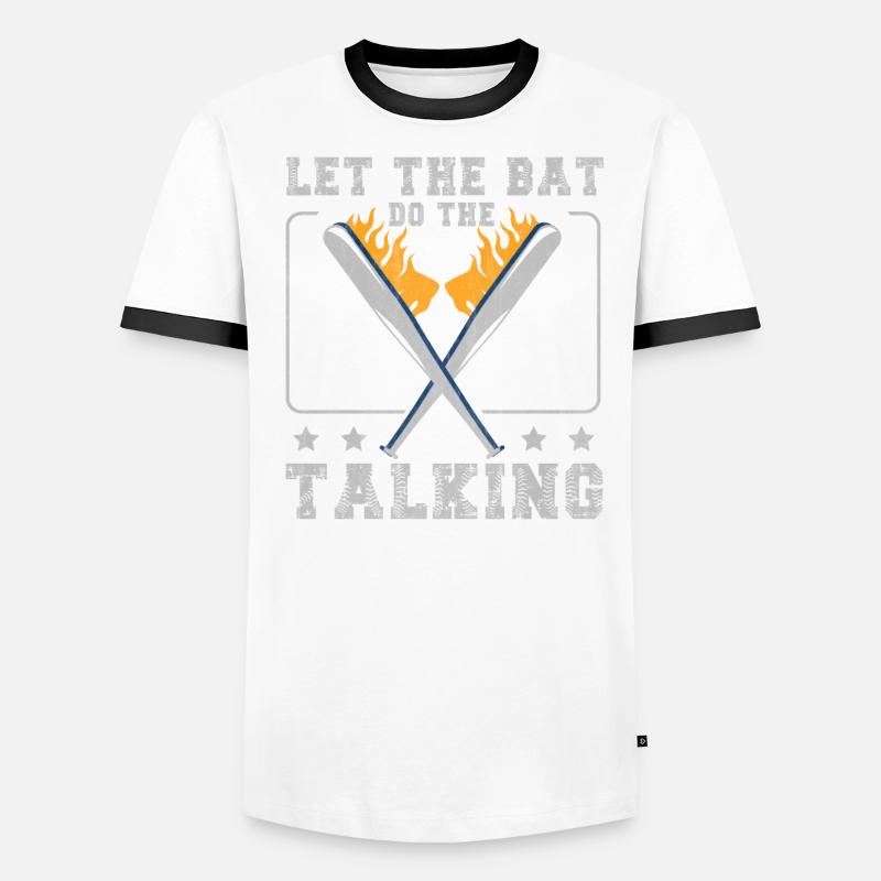 Let The Bat Do The Talking Baseball Männer Kontrast-T-Shirt