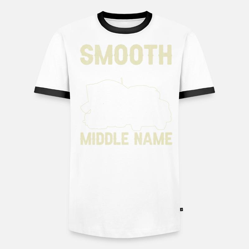 Smooth Is My Middle Name Betonbauer Männer Kontrast-T-Shirt