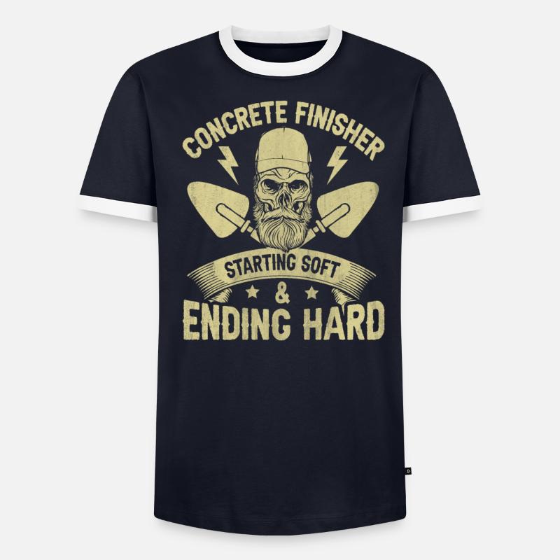 Démarrage et fin des constructeurs de béton dur T-shirt contrasté Homme