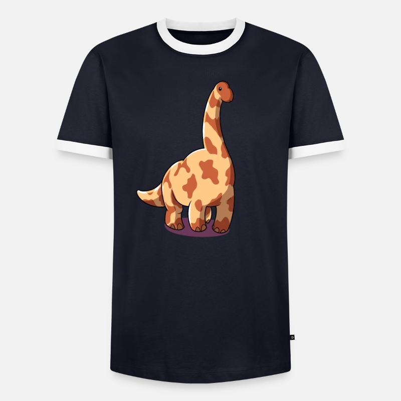 Brachiosaure de dessin animé T-shirt contrasté Homme