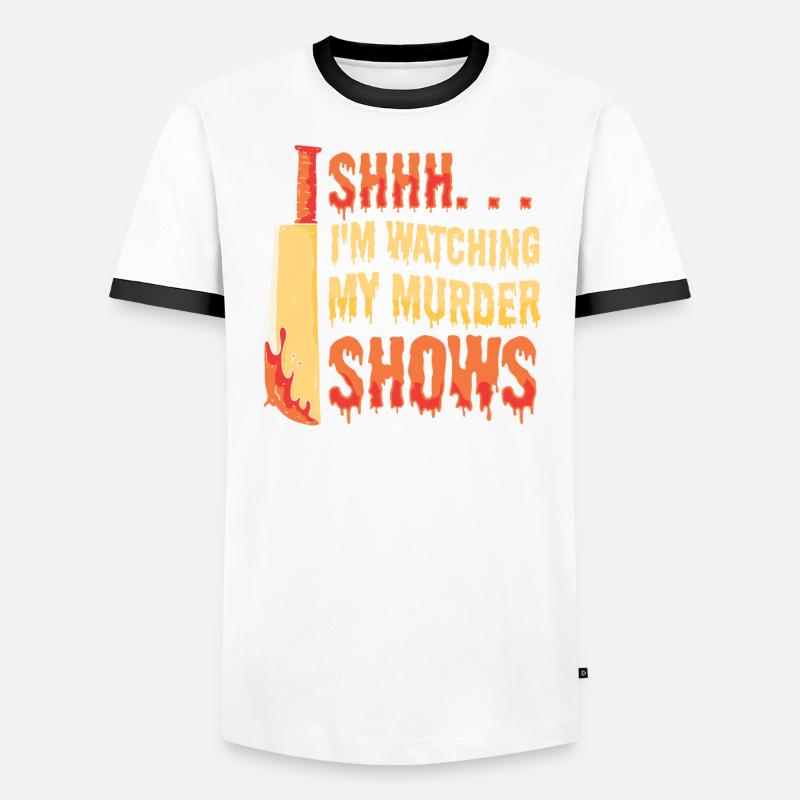 Chut, je regarde mes émissions de meurtre T-shirt contrasté Homme