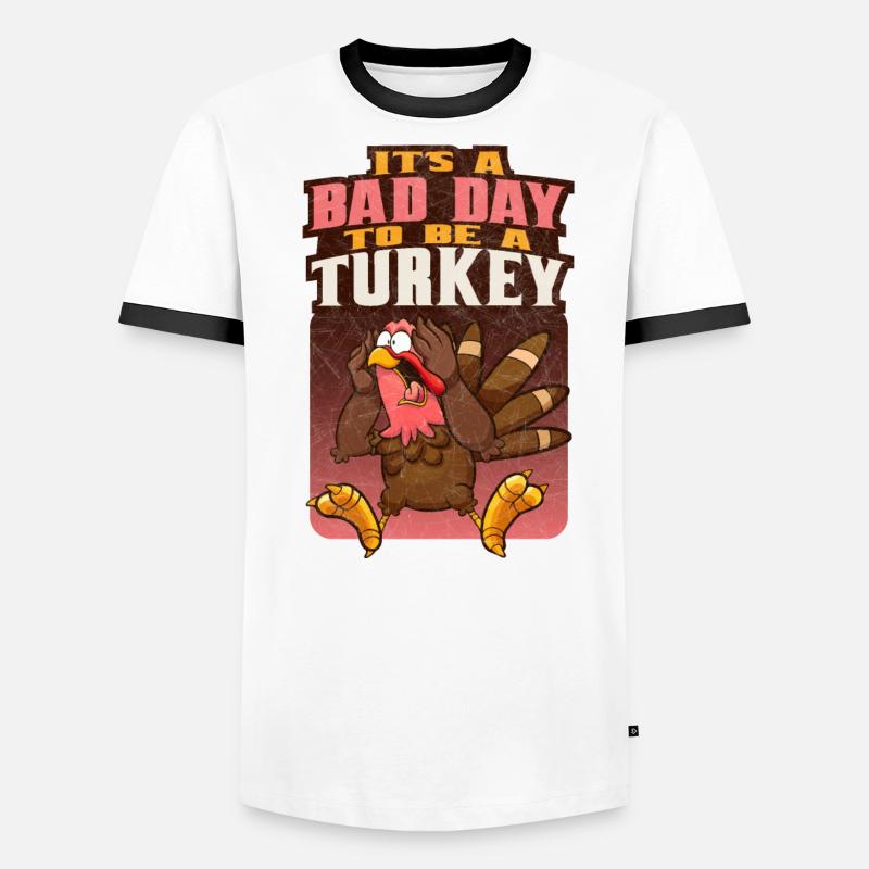 C’est un mauvais jour pour être une dinde T-shirt contrasté Homme
