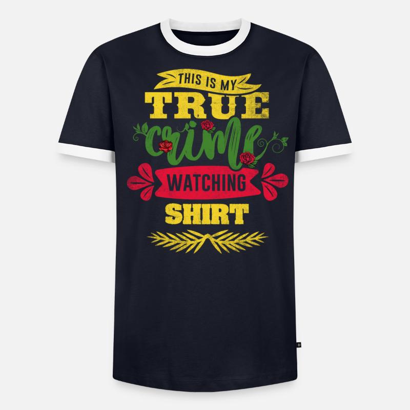 Véritable accro du crime T-shirt contrasté Homme