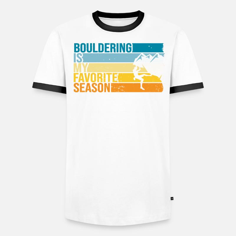 L’escalade de bloc est ma saison préférée T-shirt contrasté Homme