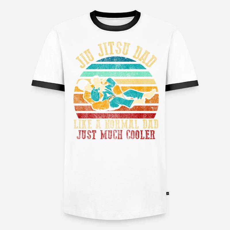 Comme un père normal juste beaucoup plus cool Jiu Jitsu T-shirt contrasté Homme