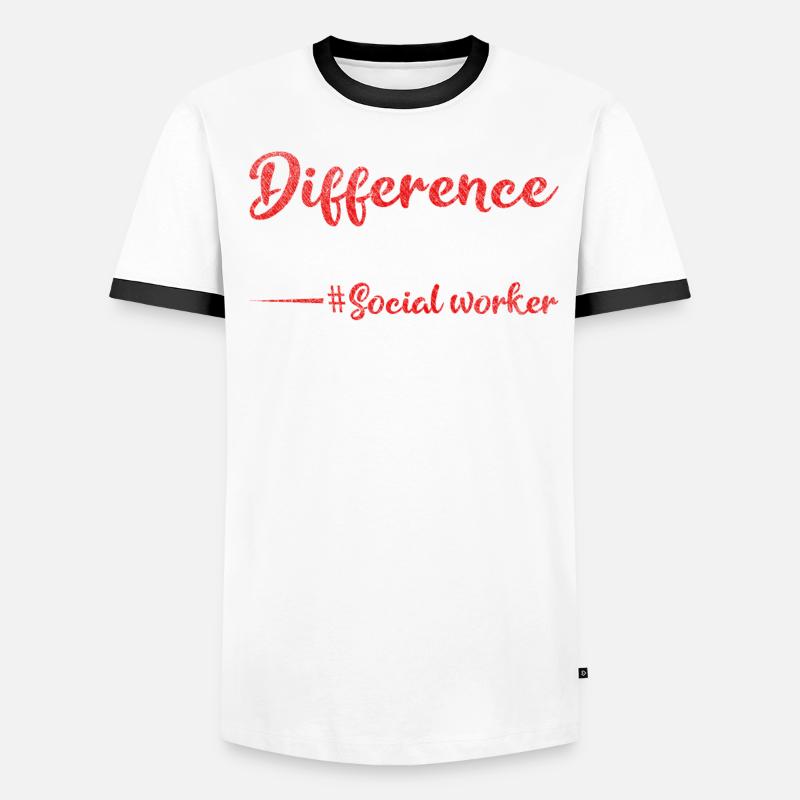 Difference Maker Proud Social Worker Men's Ringer Shirt
