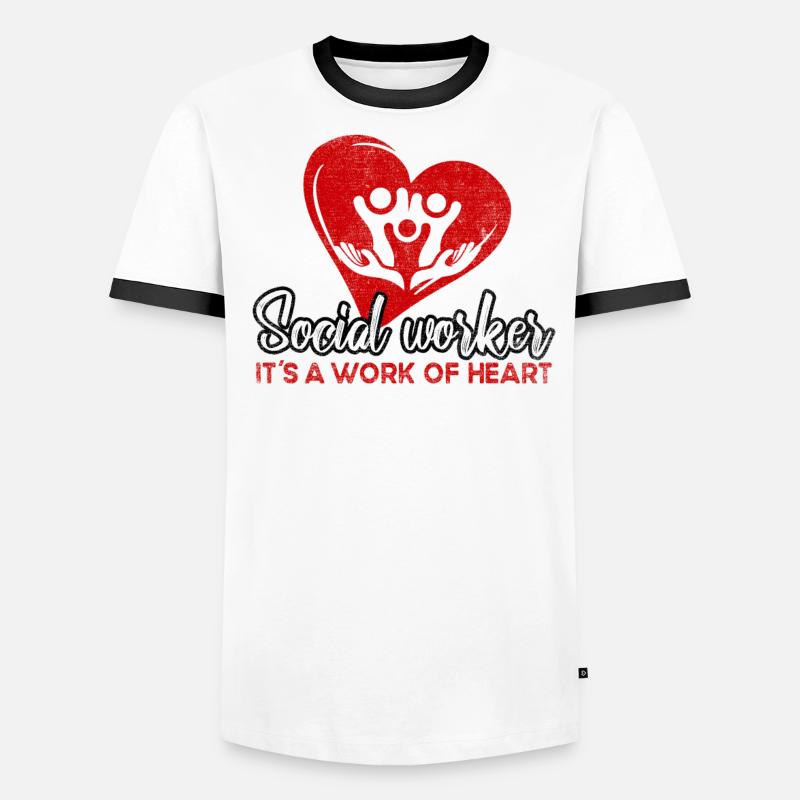 Difference Maker Proud Social Worker Men's Ringer Shirt