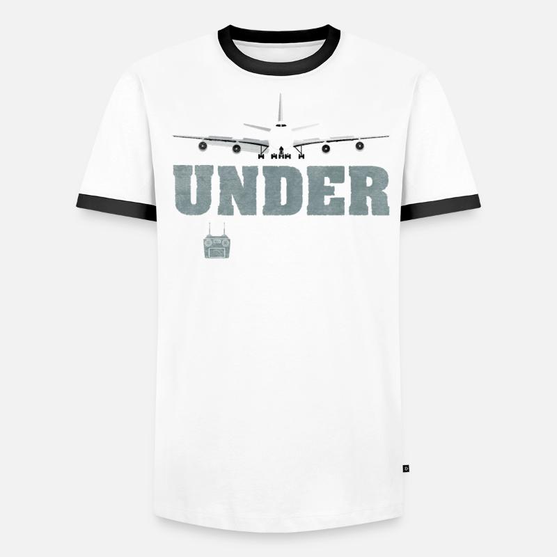 Under Control Model Airplane Men's Ringer Shirt