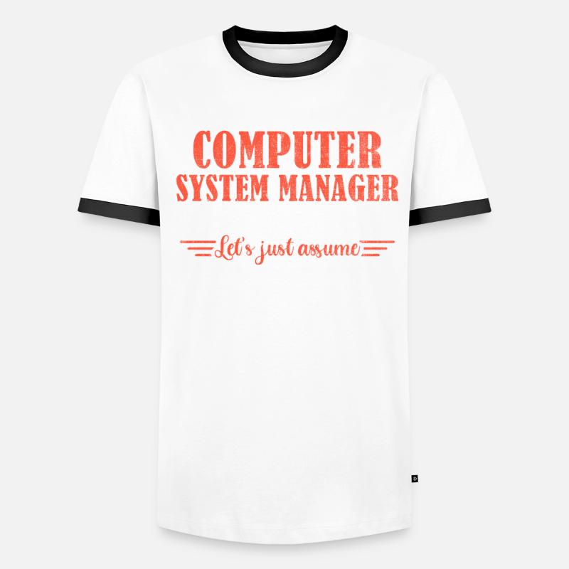 Awesome Computer System Manager Men's Ringer Shirt