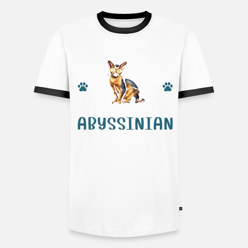 Purrfectly Obsessed With Abyssinian Men's Ringer Shirt