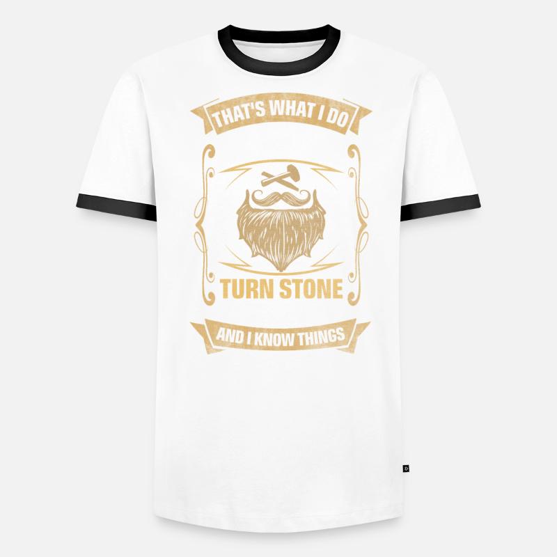 Stone Into Cool Things Stone Mason Männer Kontrast-T-Shirt
