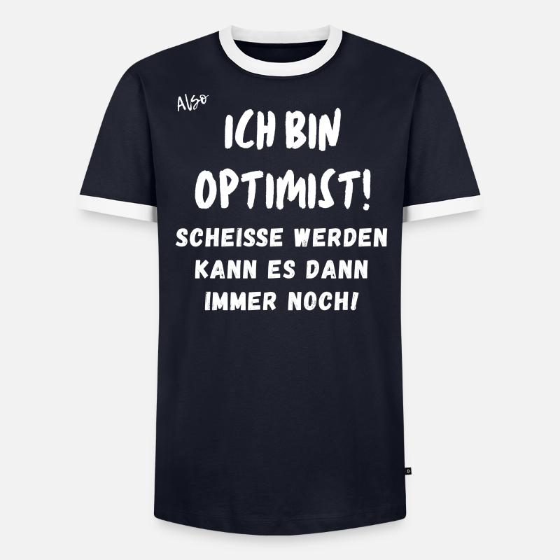 ich bin Optimist. Männer Kontrast-T-Shirt