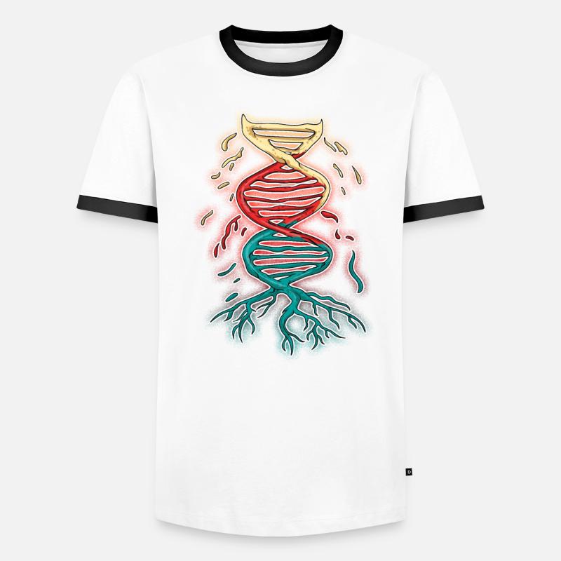 DNA Strand Sequence Biology Sciences Men's Ringer Shirt